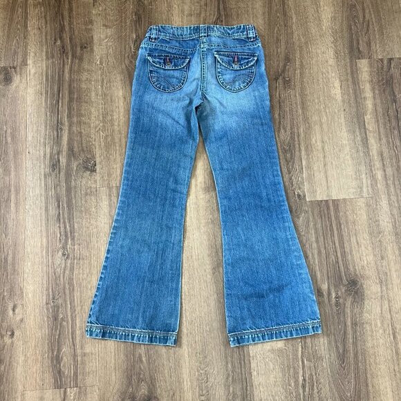 Mini Boden Flare Flap Button Pocket Jeans Sz 11Y - Picture 10 of 11